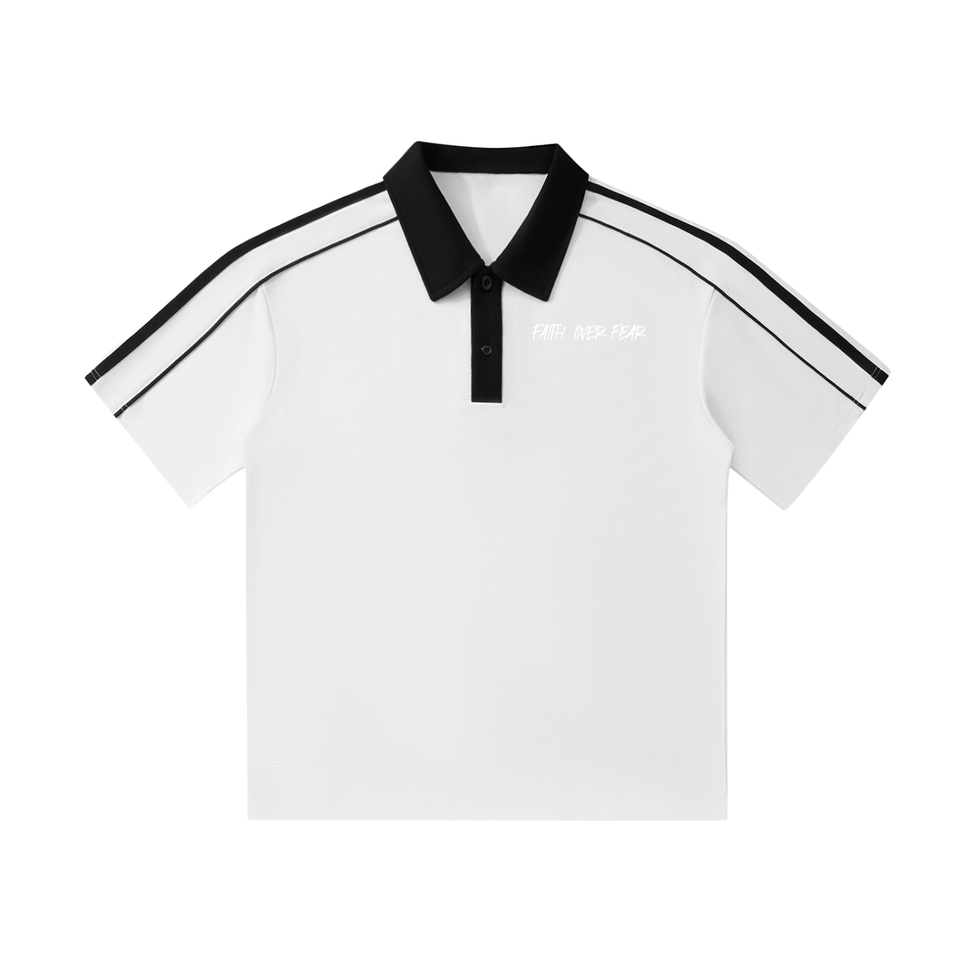 ASYOUARE. Collar Short-Sleeve Polo Shirt