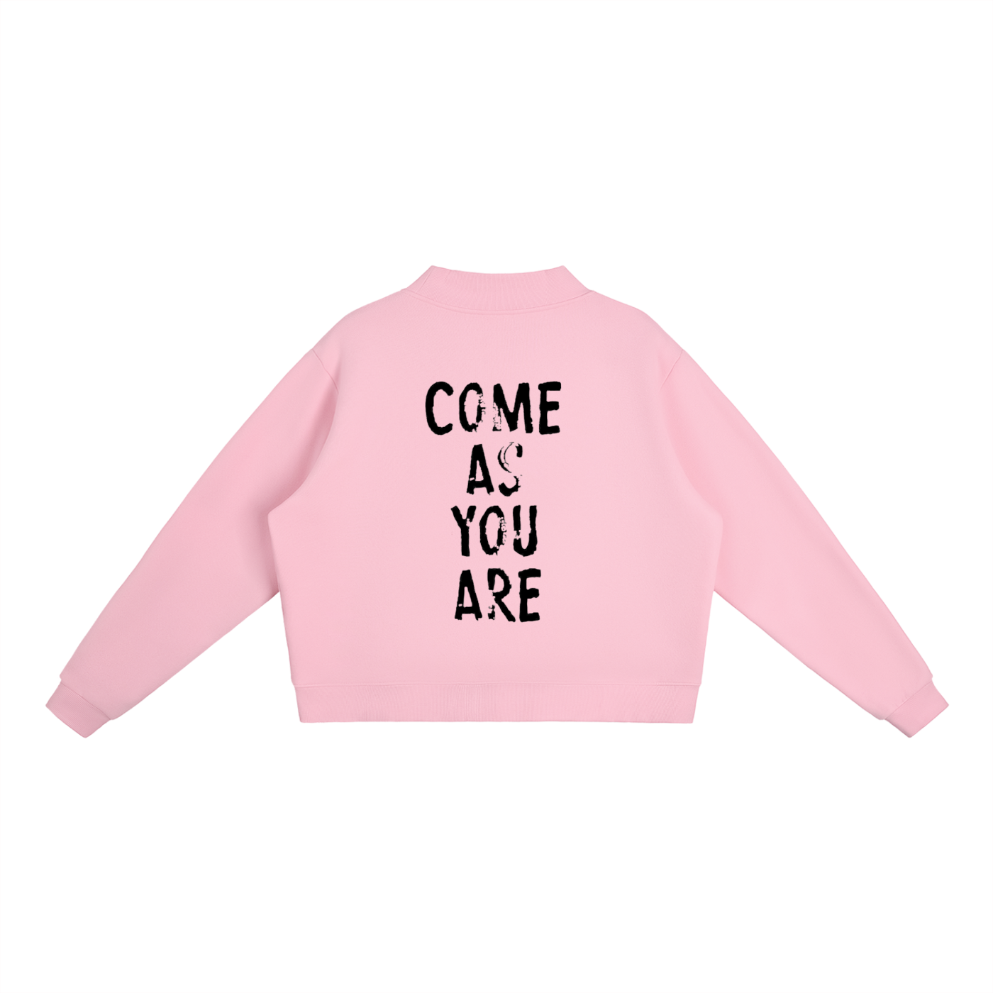 ASYOUARE. Fleece Mock-Neck Crew Sweatshirt