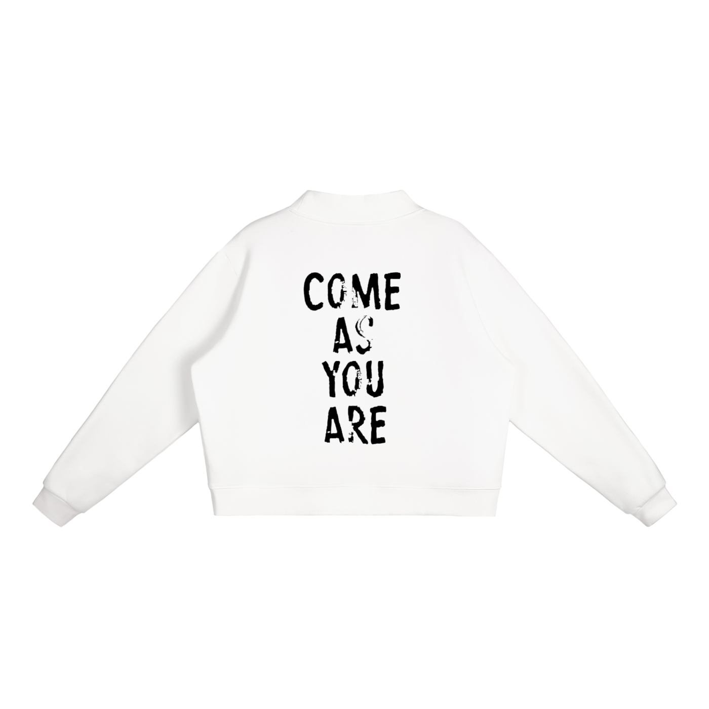 ASYOUARE. Fleece Mock-Neck Crew Sweatshirt
