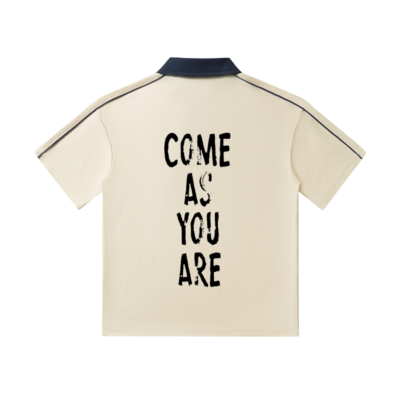 ASYOUARE. Collar Short-Sleeve Polo Shirt