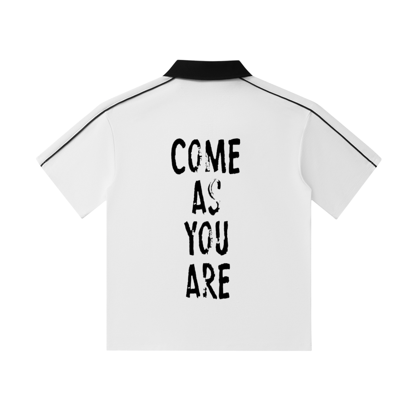 ASYOUARE. Collar Short-Sleeve Polo Shirt