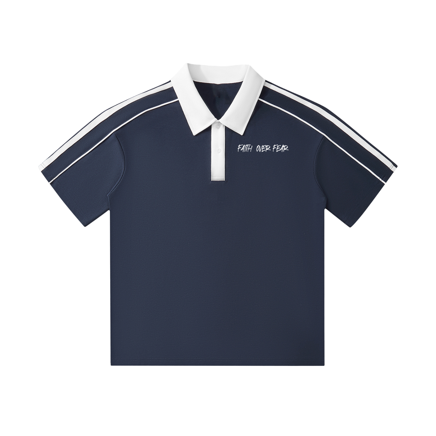 ASYOUARE. Collar Short-Sleeve Polo Shirt