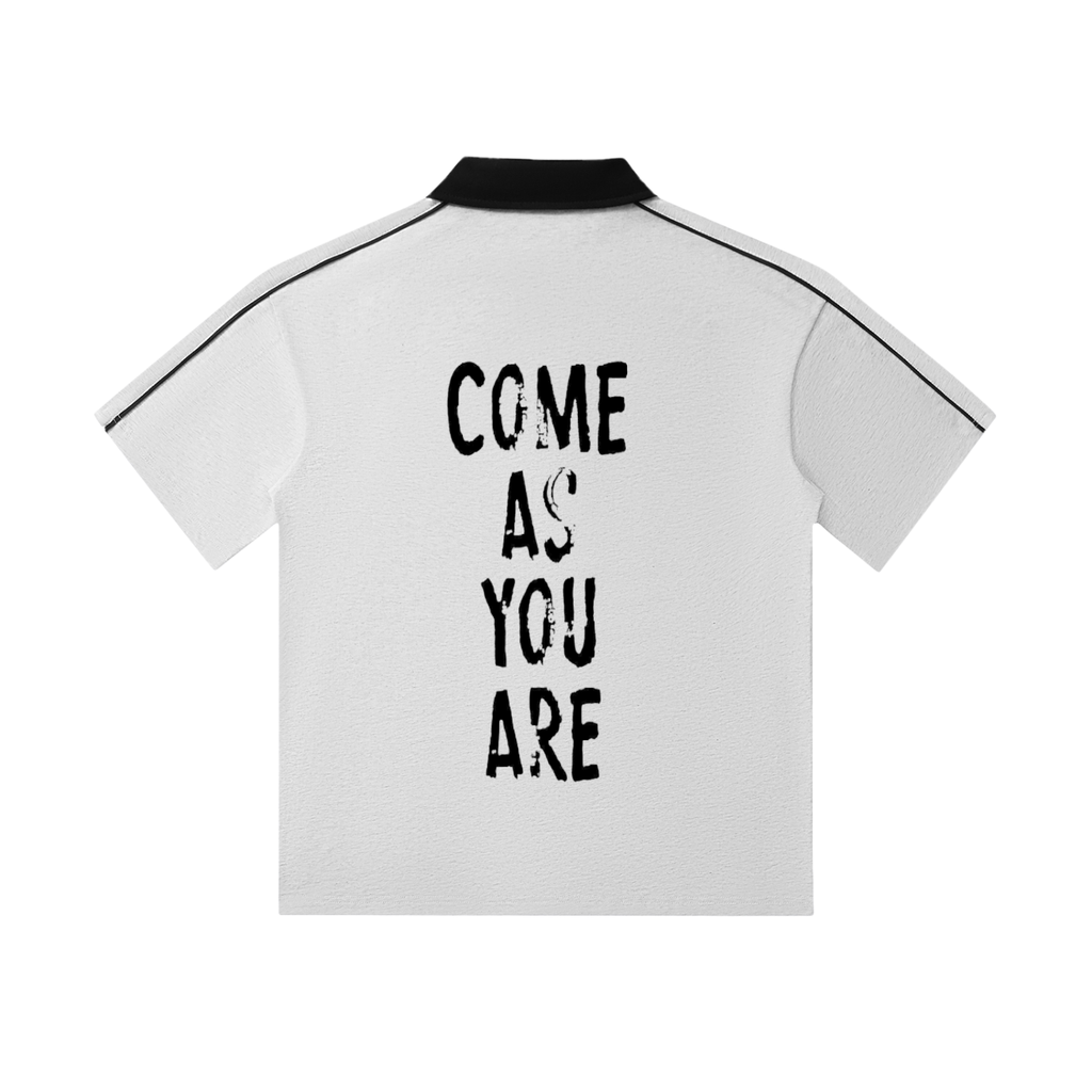 ASYOUARE. Collar Short-Sleeve Polo Shirt