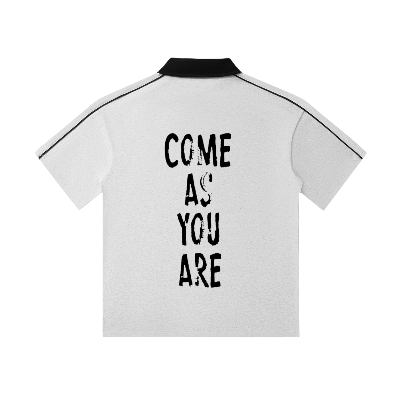 ASYOUARE. Collar Short-Sleeve Polo Shirt