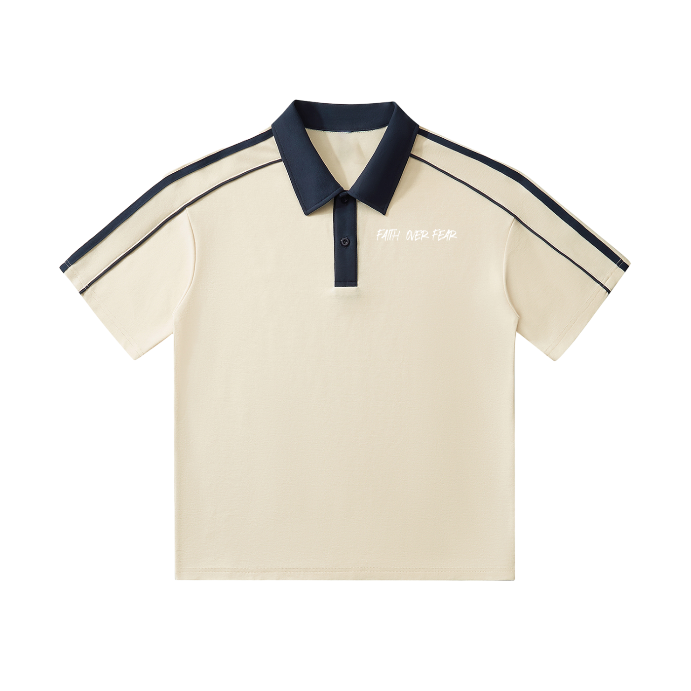 ASYOUARE. Collar Short-Sleeve Polo Shirt