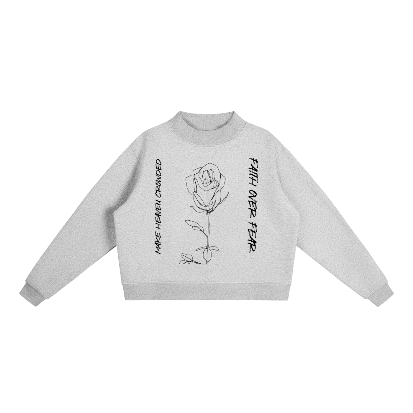 ASYOUARE. Fleece Mock-Neck Crew Sweatshirt